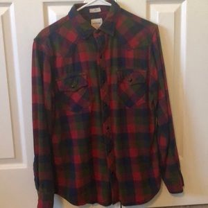Fossil - Men’s, pearl-snap, flannel shirt